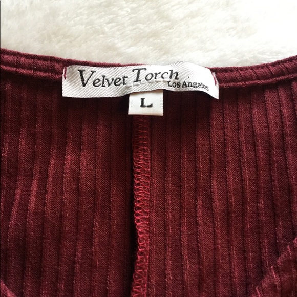 Velvet Torch Button Down Knit Midi Dress - Picture 6 of 7